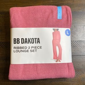 *Brand New BB Dakota 2 Piece Ribbed Lounge Set Pink Size L